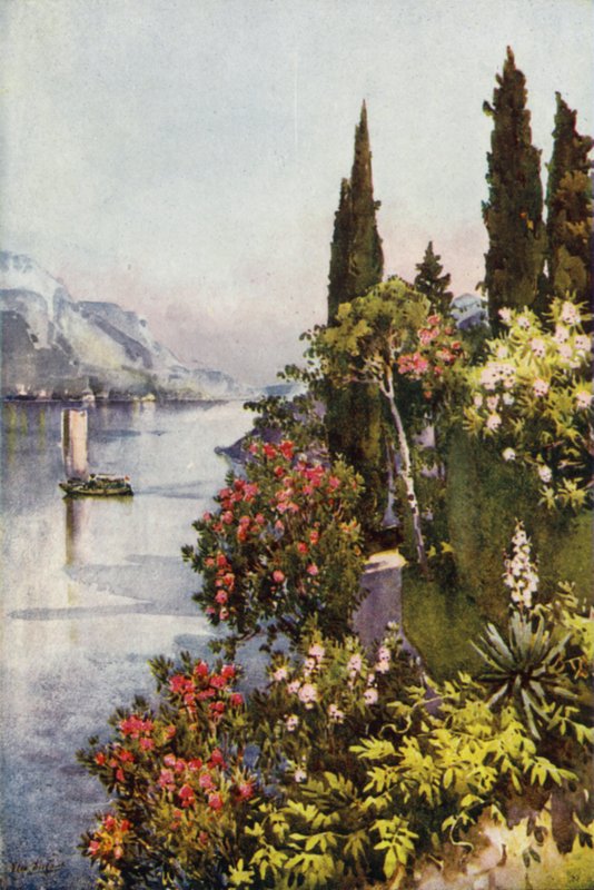 Villa Giulia, Lago Como (cor litho) de Ella Du Cane