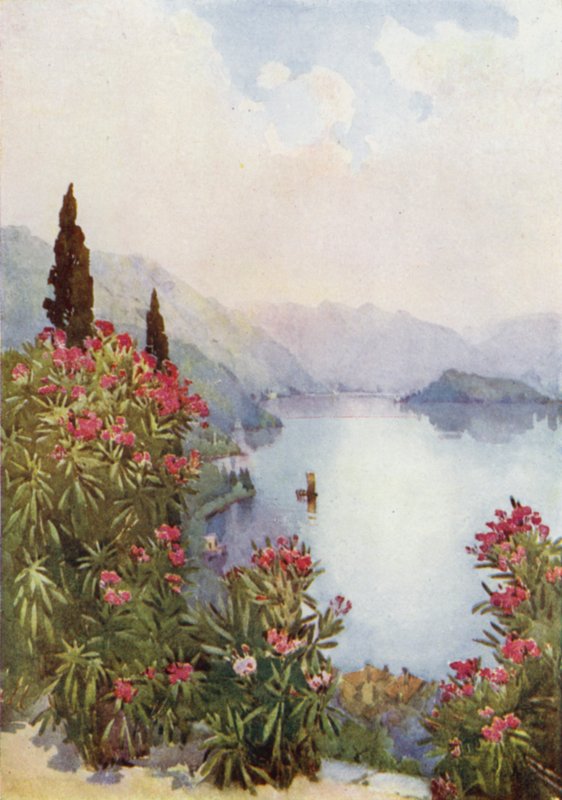 Villa Serbelloni, Lago Como (cor litho) de Ella Du Cane