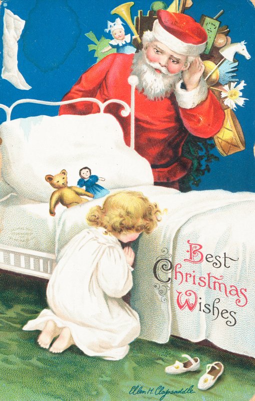 Cartão de natal americano de Ellen Hattie Clapsaddle