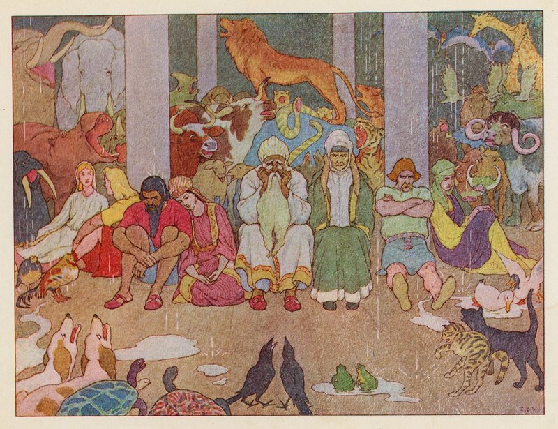 A Arca de Noé: Saudades de casa (litografia a cores) de Elmer Boyd Smith