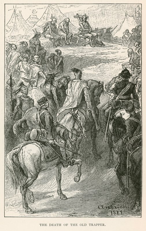 A Morte do Velho Trapper (gravura) de Elviro Michael Andriolli
