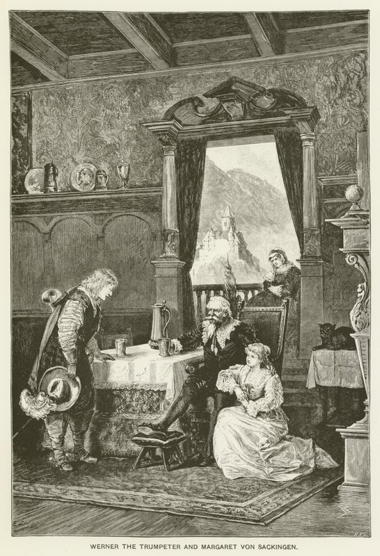 Werner, o trompetista e Margaret von Sackingen de Emil Limmer