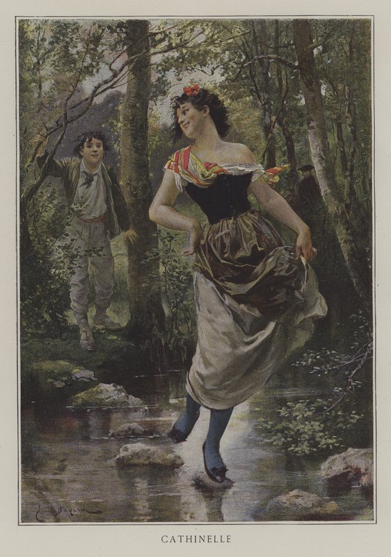 Cathinelle (cor litho) de Emile Antoine (after) Bayard