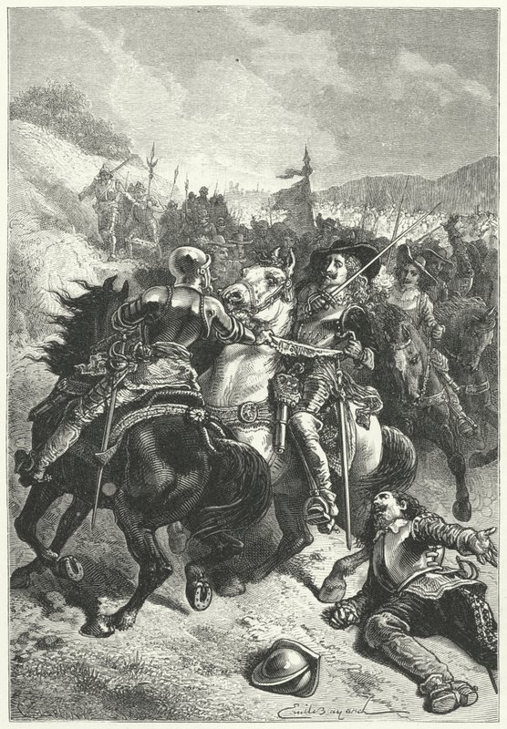 O Rei Carlos I na Batalha de Naseby de Emile Antoine (after) Bayard