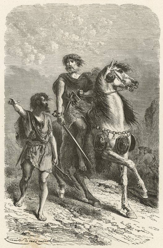 Guerreiros na Idade do Bronze de Emile Antoine Bayard