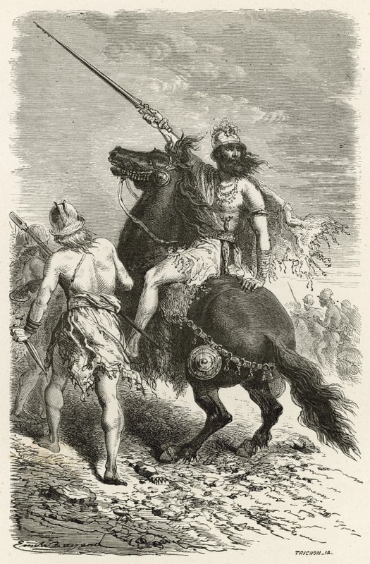 Guerreiros na idade do ferro de Emile Antoine Bayard