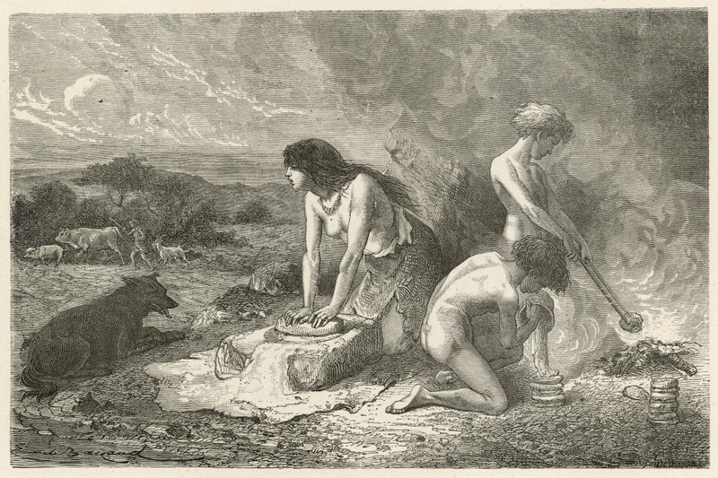 A arte de fazer pão na idade da pedra de Emile Antoine Bayard