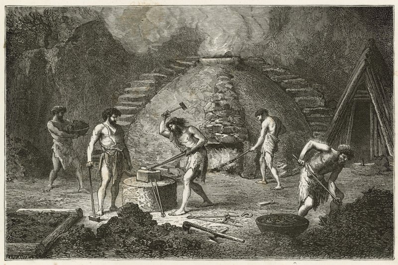 O forno primitivo para extração de ferro de Emile Antoine Bayard