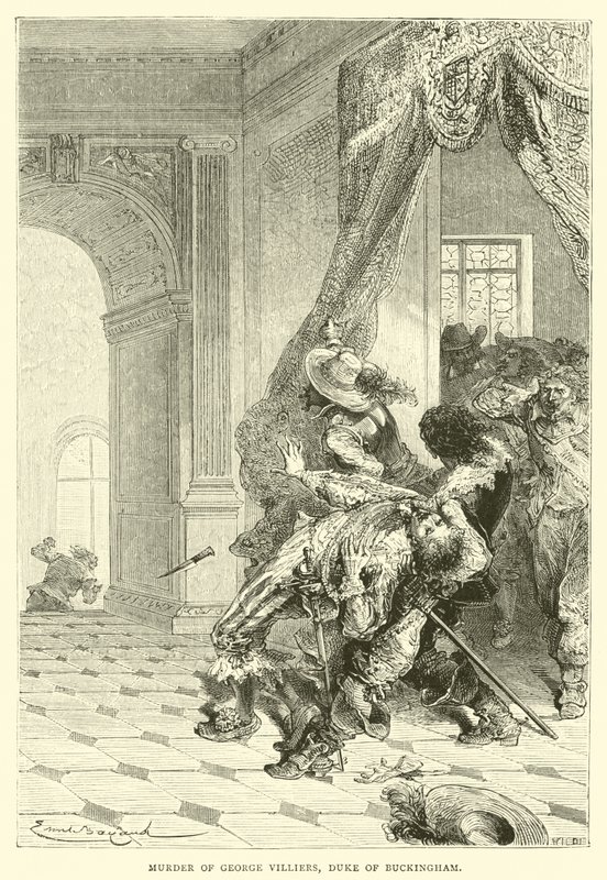 Assassinato de George Villiers, duque de Buckingham de Emile Antoine Bayard