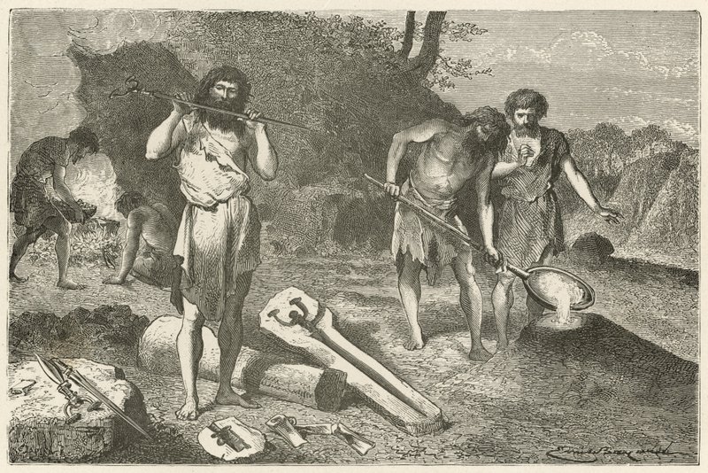 Uma oficina de moldagem na idade do bronze de Emile Antoine Bayard
