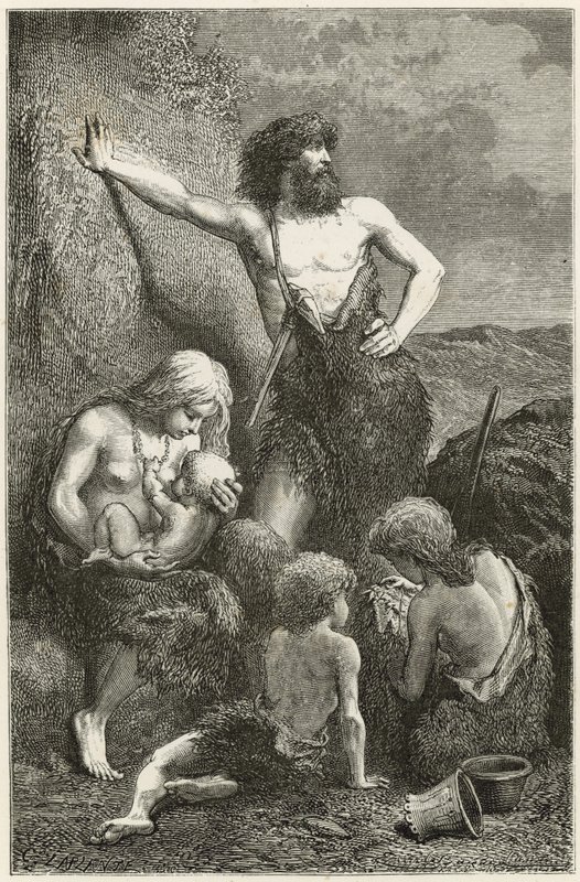 Uma família na idade da pedra de Emile Antoine Bayard