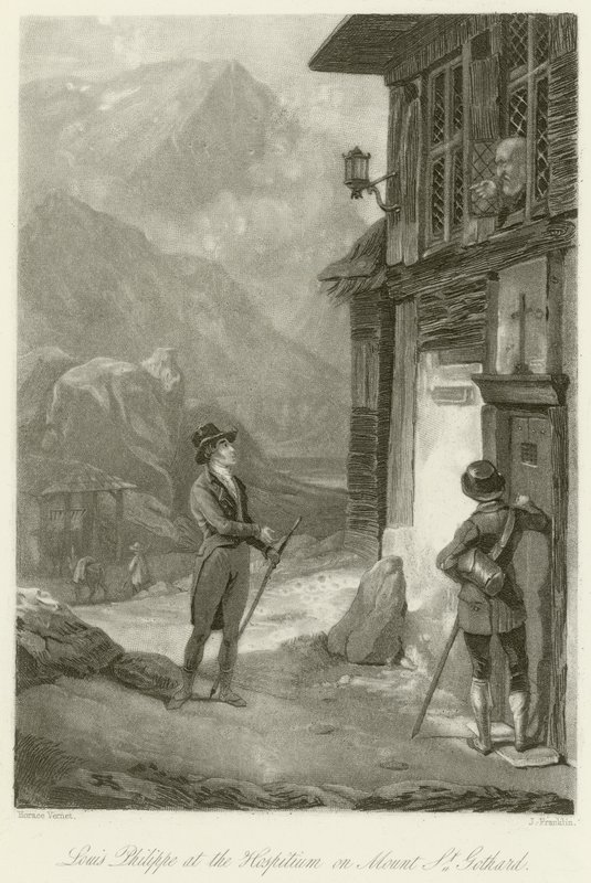Louis Philippe no Hospital de Mount St. gothard de Emile Jean Horace Vernet