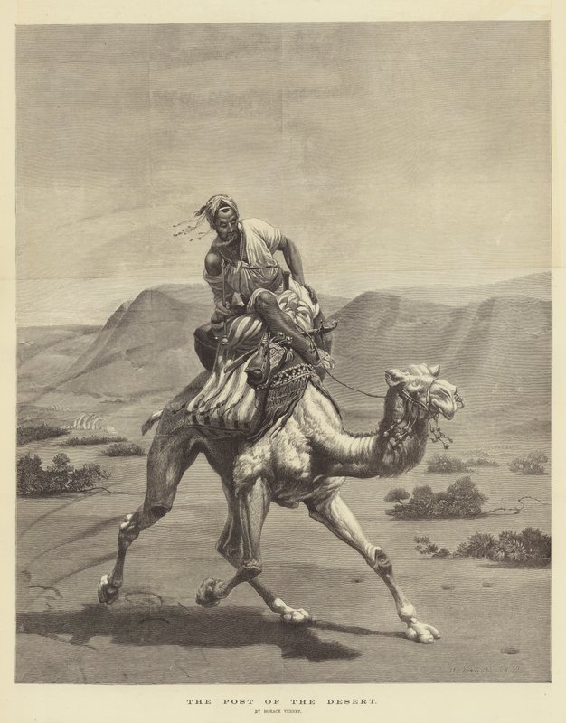 O posto do deserto de Emile Jean Horace Vernet