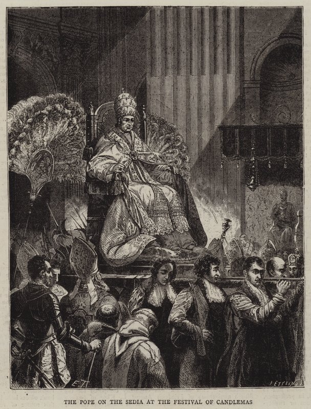 O Papa no Sedia no Festival de Candelária de Emile Theodore Therond
