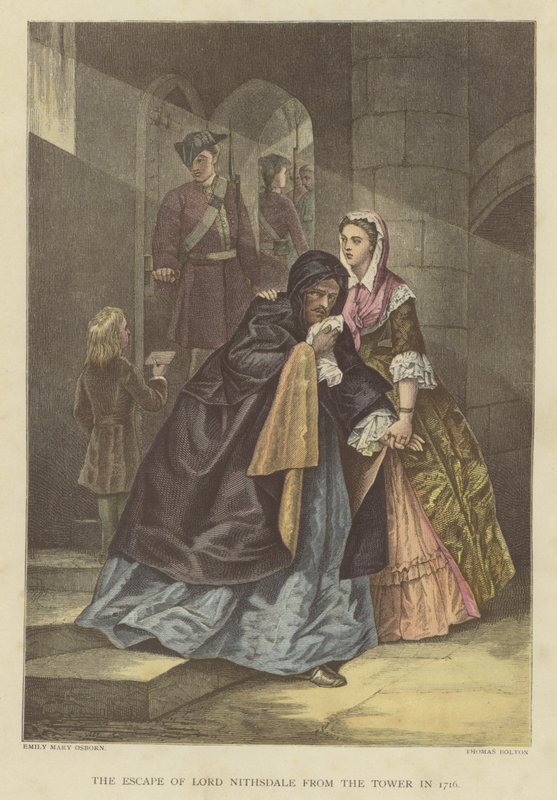 A fuga de Lord Nithsdale da torre em 1716 de Emily Mary Osborn