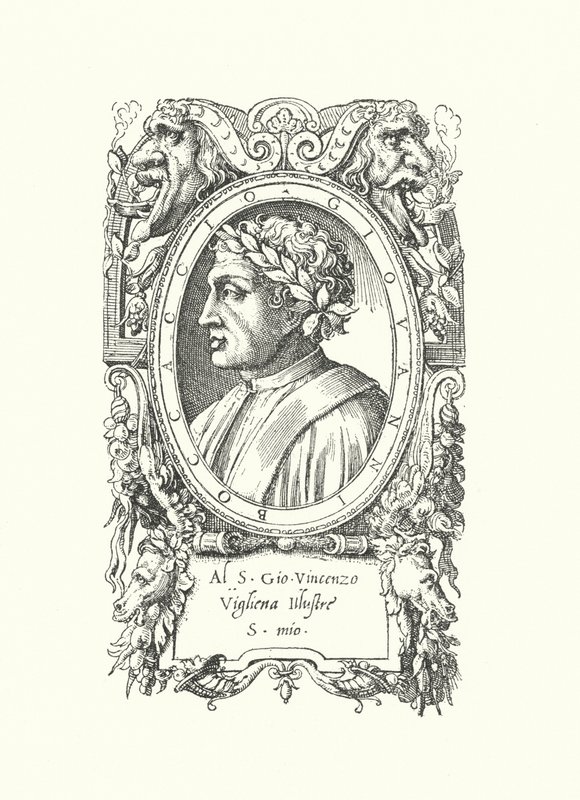 Giovanni Boccaccio, poeta italiano, romancista e humanista de Enea Vico