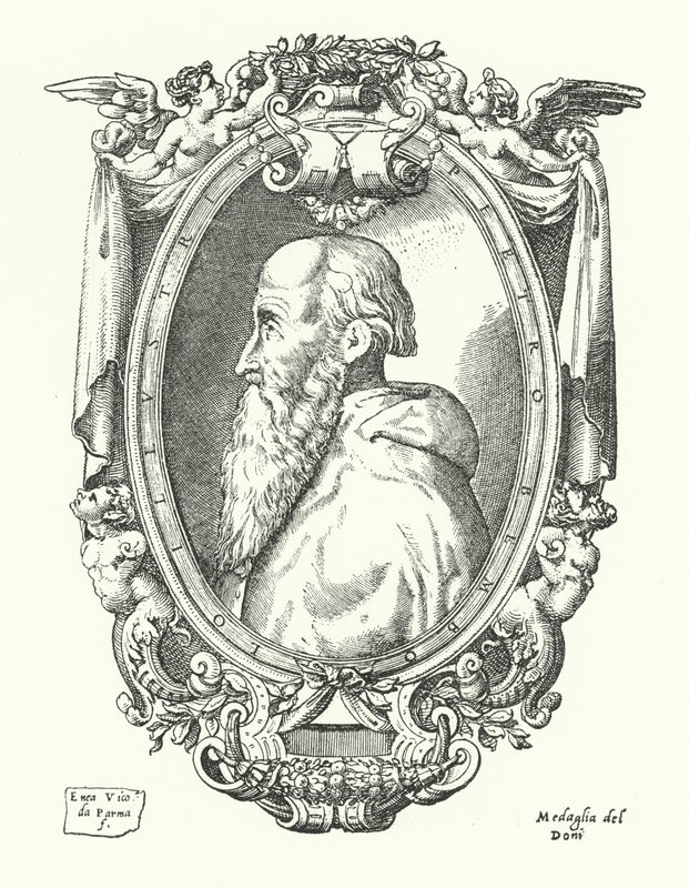 Pietro Bembo, erudito italiano, poeta e cardeal de Enea Vico