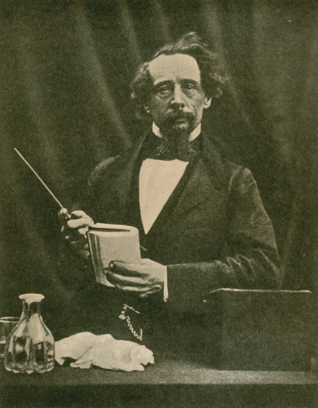 Charles Dickens, dando uma leitura, 1859 de English Photographer