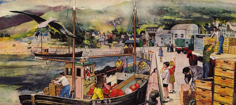 Uma aldeia de pescadores na Escócia de English School
