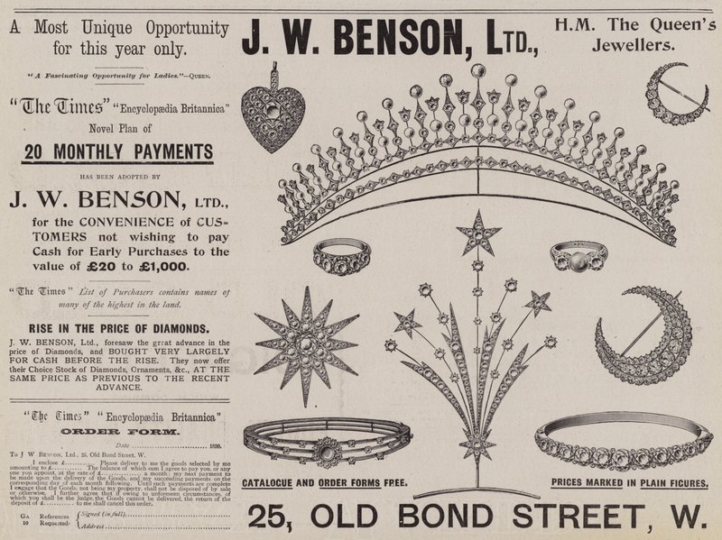 Anúncio, JW Benson de English School