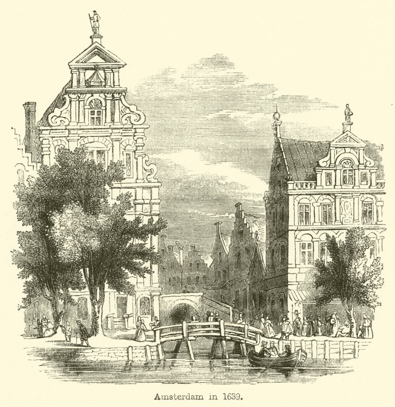 Amsterdã em 1639 de English School