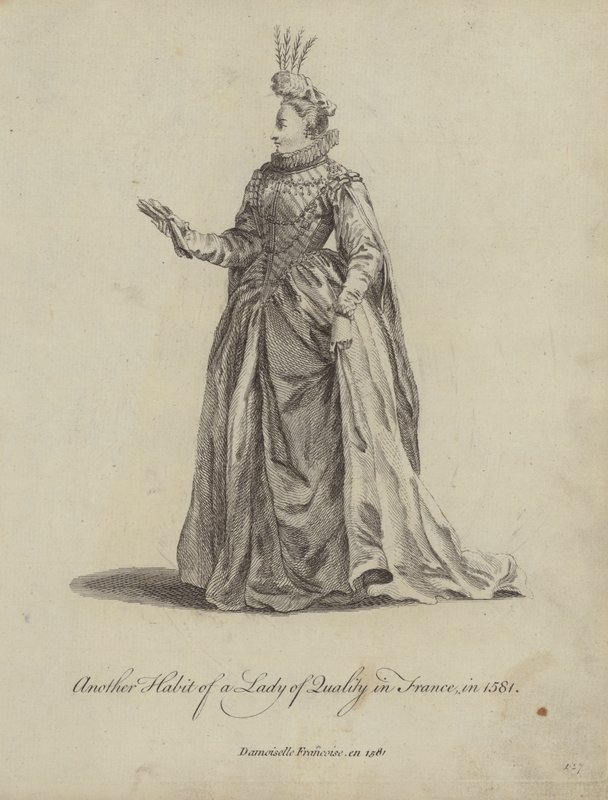 Outro hábito de uma senhora de qualidade na França em 1581 de English School
