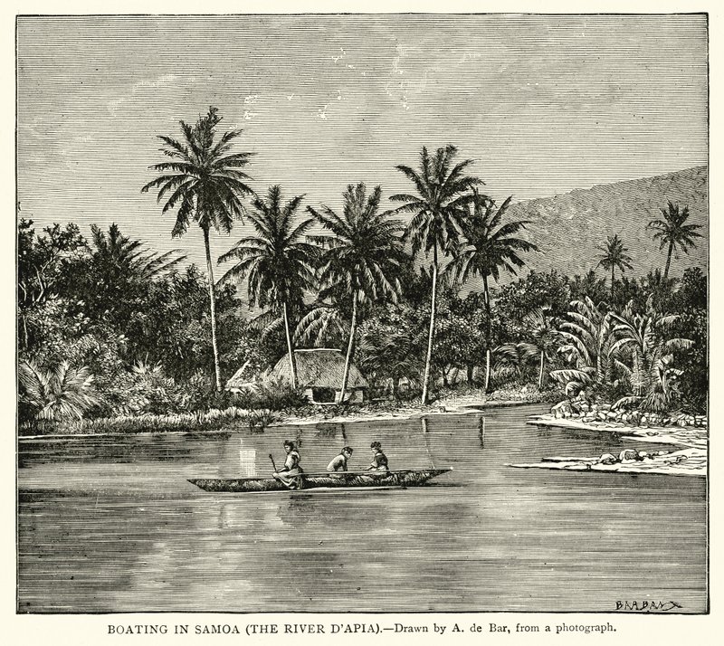 Passeio de barco em Samoa (The River DApia) de English School