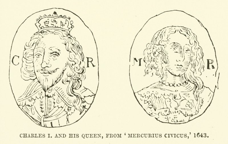 Charles I e sua rainha, de Mercurius Civicus, 1643 de English School