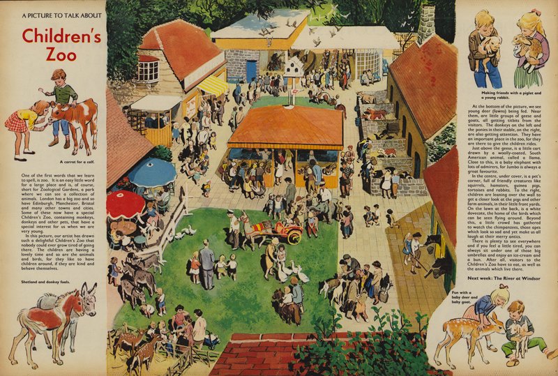 Zoológico infantil, Inglaterra, década de 1960 de English School