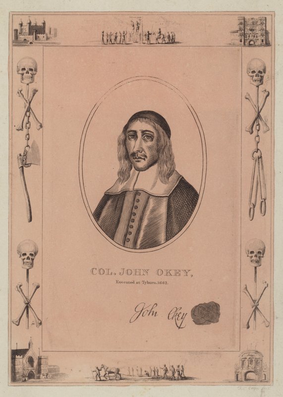 Coronel John Okey, executado em Tyburn, 1662 de English School