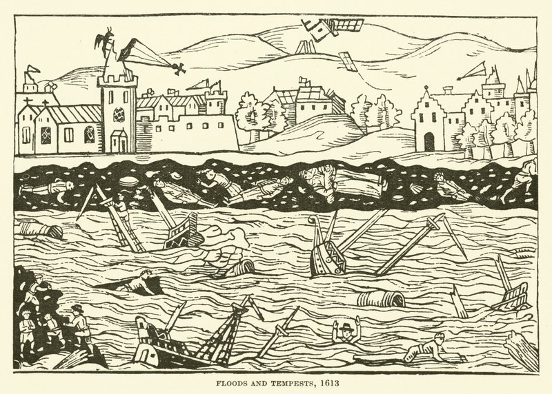 Inundações e tempestades, 1613 de English School