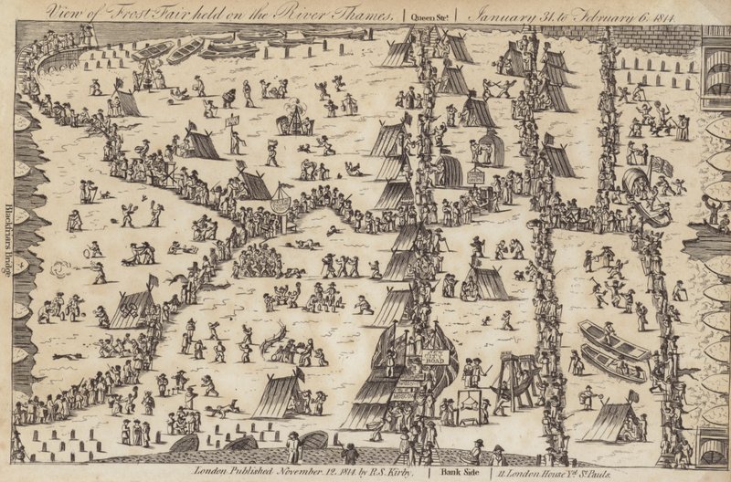 Feira de geada no Tamisa, 1814 de English School