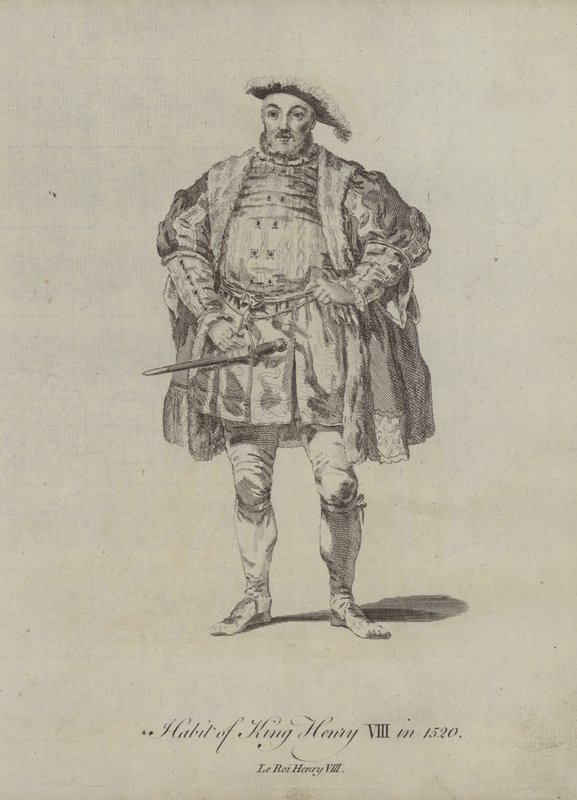 Hábito do rei Henrique VIII em 1520 de English School