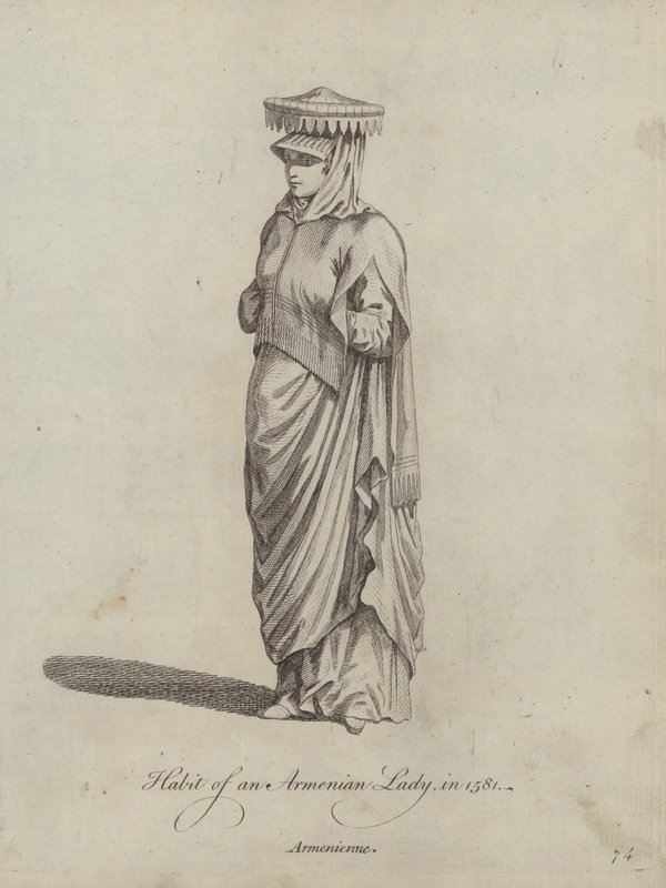 Hábito de uma dama armênia em 1581 de English School