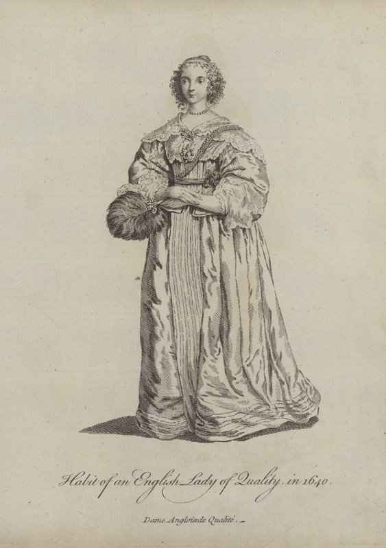 Hábito de uma senhora inglesa da qualidade em 1640 de English School