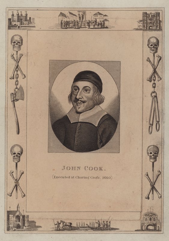 John Cook, executado em Charing Cross, 1660 de English School
