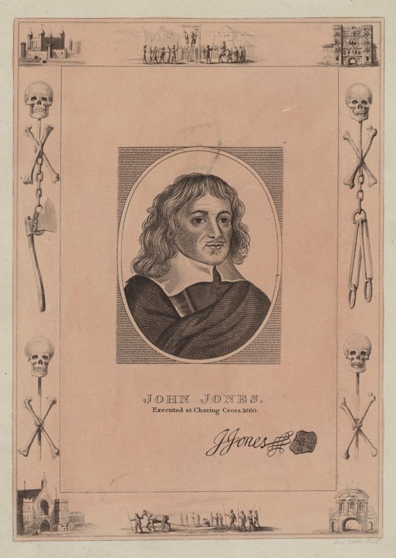 John Jones, executado em Charing Cross, 1660 de English School