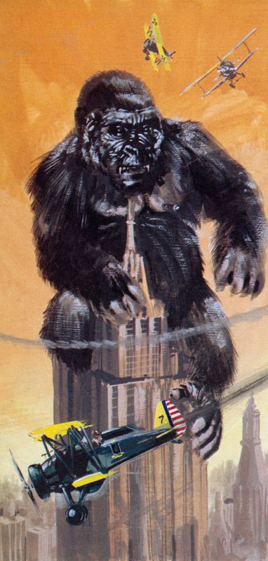 King Kong, em que a parte do gigantesco macaco que aterrorizava Nova York era tocada por um pequeno boneco de English School