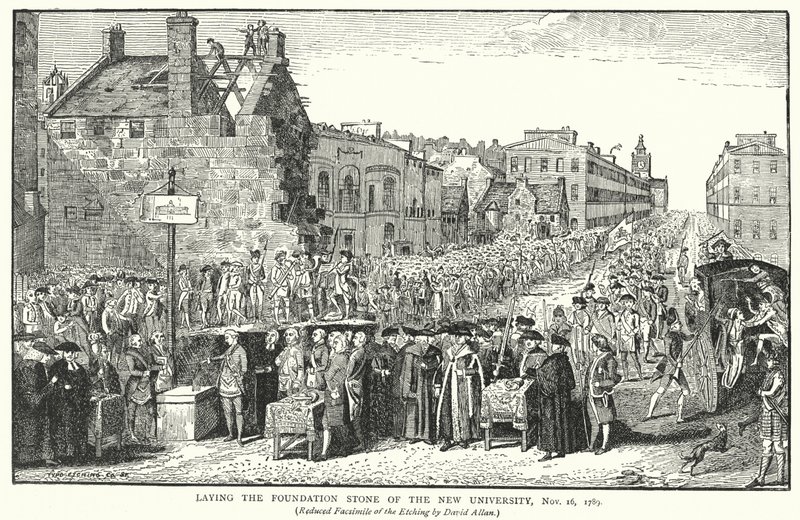 Colocando a Pedra Fundamental da Universidade Nova, 16 de novembro de 1789 de English School