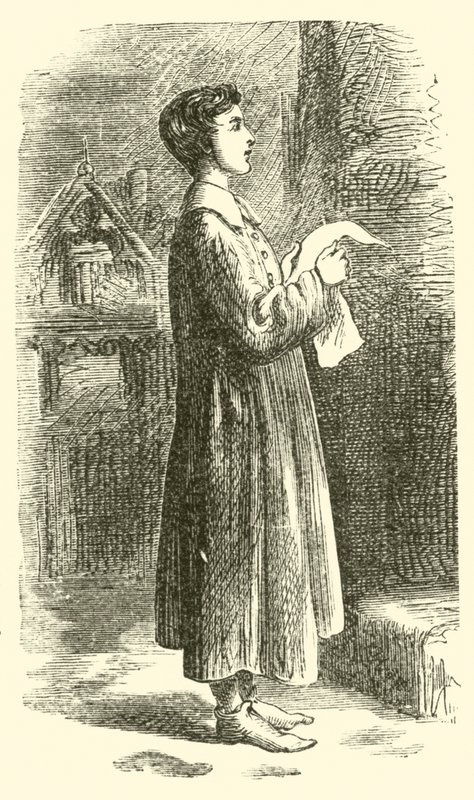 Martin Luther cantando nas ruas de Eisenach por pão de English School