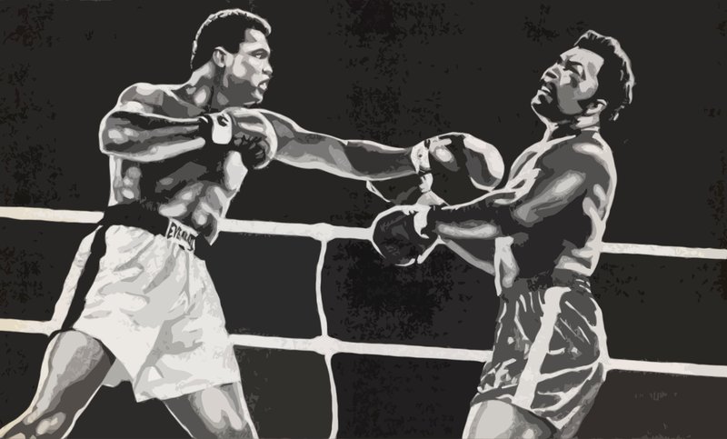 Muhammad Ali derrotando George Foreman de English School