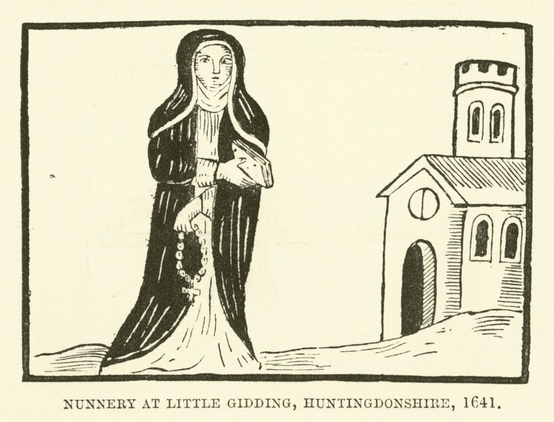 Convento em Little Gidding, Huntingdonshire, 1641 de English School