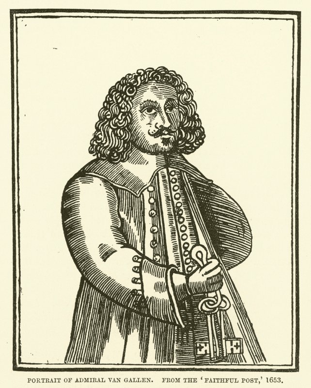 Retrato do Almirante Van Gallen, do Faithful Post, 1653 de English School