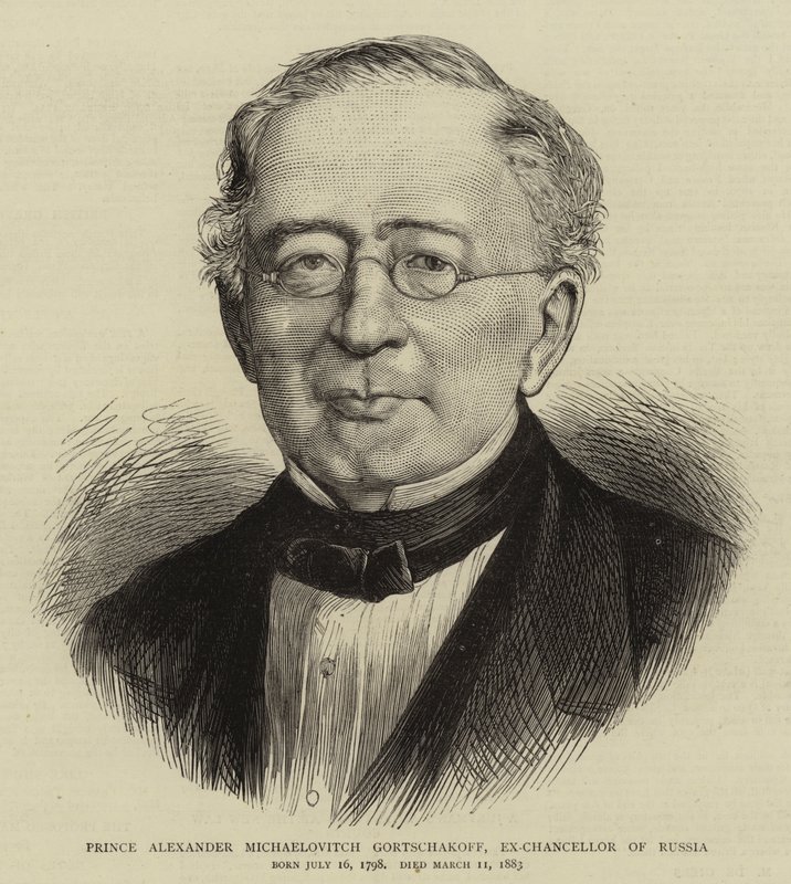 Príncipe Alexander Michaelovitch Gortschakoff, ex-chanceler da Rússia de English School