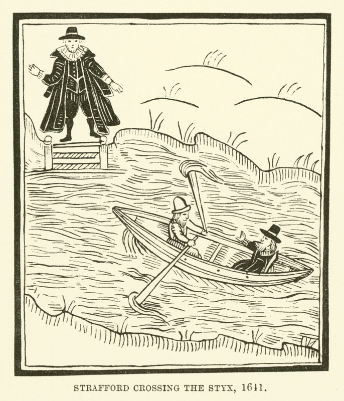 Strafford cruzando o Styx, 1641 de English School