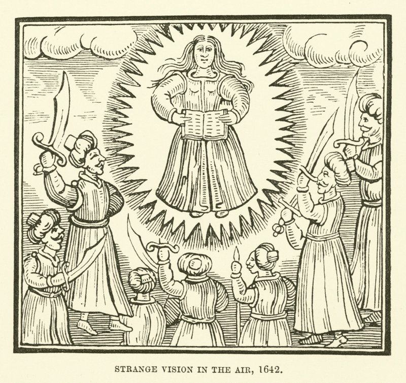 Visão estranha no ar, 1642 de English School