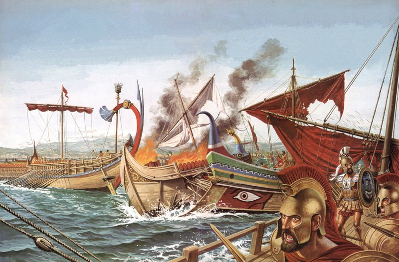 A Batalha de Salamina, 480BC de English School