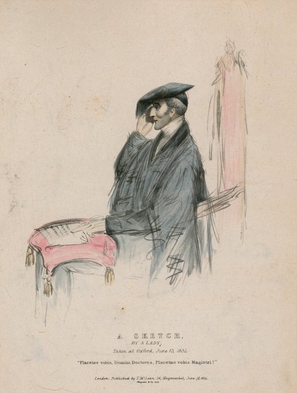 O Duque de Wellington, esboço de uma senhora, tirado em Oxford em 13 de junho de 1834 de English School