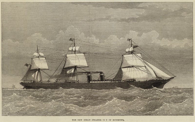 The New Inman Steamer cidade de Richmond de English School