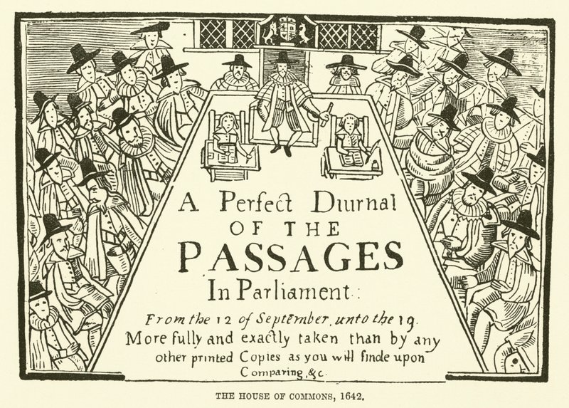 A casa dos comuns, 1642 de English School